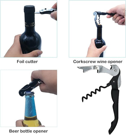 Otstar Jar Opener Bottle Opener and Can opener for Weak Hands,Seniors with Arthritis, Elderly, Jar Lid Opener Gadgets with Rubber Jar Opener Gripper Pad and Corkscrew Opener