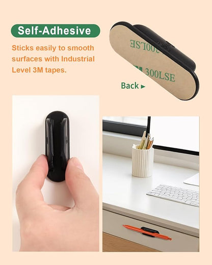 Adhesive Pencil Holders for Desk Set of 20 - Silicone Pen Holder with Upgraded Acrylic Adhesive Pads - Flexible Desk Pencil Holder for Class Office Essentials Accessories, Teacher Supplies