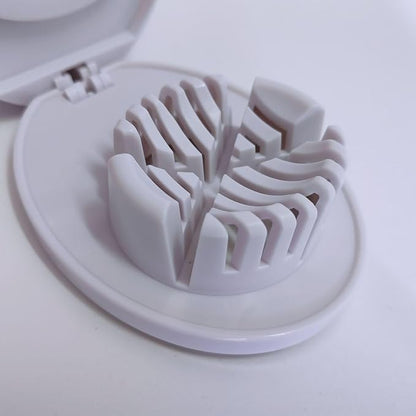 Egg Slicer for Hard Boiled Eggs,Easy to Cut Egg into Slices, Wedge and Dices, Sturdy ABS Body with Stainless Steel Wires,Non-slip Feet,Dishwasher Safe, BPA Free (Blue)