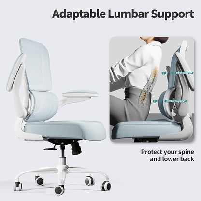 TRALT Office Chair - Ergonomic Desk Chair with Adjustable Lumbar Support, Mesh Computer Chair, Executive Chairs for Home Office Comfortable Lumbar Support (Navy Blue)