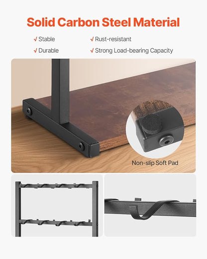 VEVOR Coffee Mug Holder for Countertop, 16 Hooks Coffee Cup Holder with Storage Base, 2 Tier Mugs Tree Rack Carbon Steel & Wood Mug Display Stand, for Coffee Bar Home Storage and Display