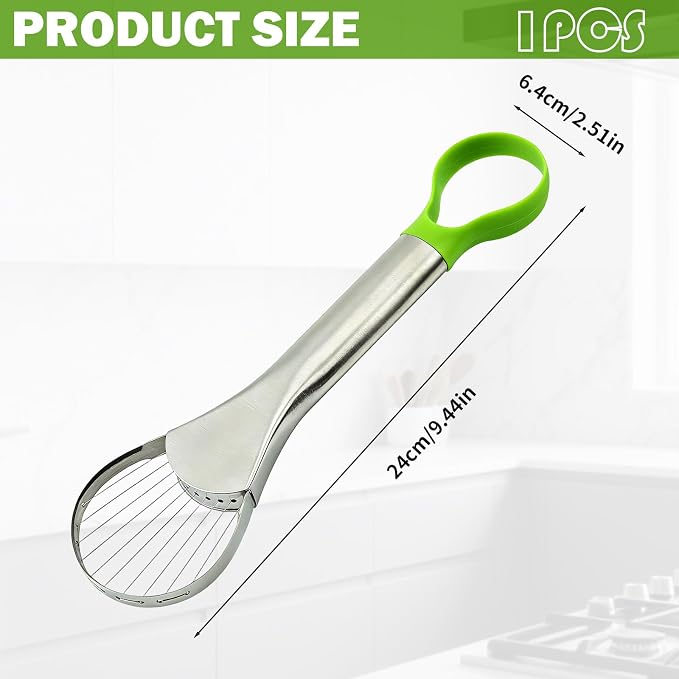 Avocado Slicer Tool,Avocado Cutter Tool,Avocado Knife,Avocado Peeler,Avocado Saver Well Made 2-In-1 Stainless Efficient Kitchen Tool Dishwasher Safe For Hassle-Free Avocado Prep Sandwiches, Salads