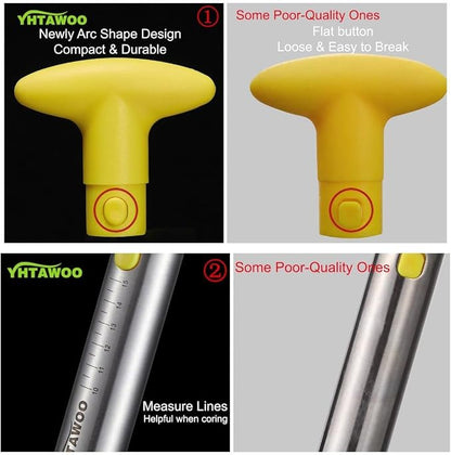 Pineapple Corer and Slicer [Reinforced sharp blades & Heavy duty & Durable], Yhtawoo Pineapple Cutter Corer Peeler, Stainless Steel Decorer Fruit Knife,Easy Core Remover