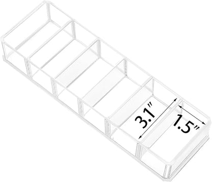 Tea Bag Organizer, Clear Tea Bag Holder with 6 Slot, Tea Packet Storage for Countertop, Drawer, Kitchen, Pantry, Cabinet, 2 Pack