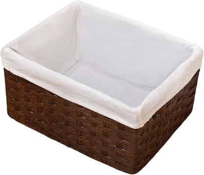 JLKIMZVO Desktop Storage Baskets Woven Decorative Baskets for Organization For Home Decor Bedroom Baby Room Living Room