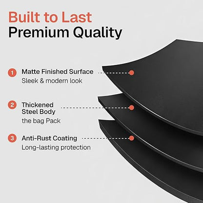 Blisse Trash Bag Holder Dispenser, Black | 13-33 Gallon Rolls, Heavy-Duty Steel, Under Sink Kitchen Storage, Wall Mount or Countertop, Easy One-Hand Dispensing