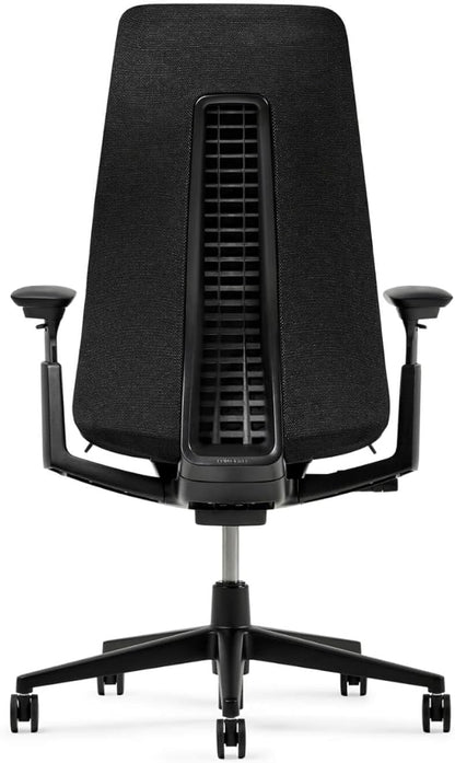 Haworth Fern Ergonomic Office Chair – Stylish and Innovative Desk Chair with Digital Knit Finish - Without Lumbar Support (Charcoal Black)