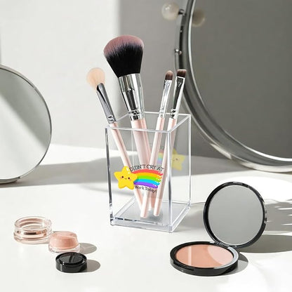 Didn't Cry at Work Today Acrylic Cosmetic Pencil Pen Holder Cup, Funny Gold Star Desk Organizer for Home Office Decor, Chaos Coordinator Gifts, Sarcastic Work Gifts for Women Men Coworker Nurse