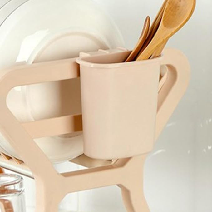 Dish Drying Rack Multilayer Versatile Countertop Plate Bowl Rack Cutlery Holder for Kitchen Countertop Cabinet