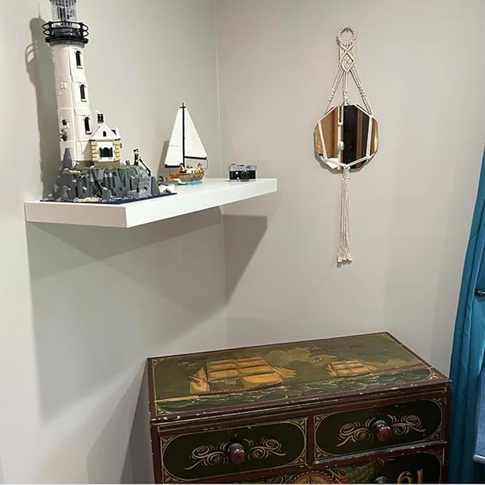 JPND Floating Shelf, Set of 3 Wall Shelf, 30 in W x 12.75 in D x 2 in H Wooden Floating Wall Shelf with Invisible Brackets for Living Room/Bedroom/Bathroom/Kitchen Storage and Decor, White