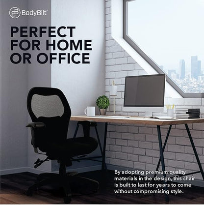 Seating Sola LT Ergonomic Office Chair | Comfortable Mid Back Computer Chair | Back Support Office Chair | Ultra-Soft | Ergonomic Lumbar Support Chair | (Sapphire Blue)