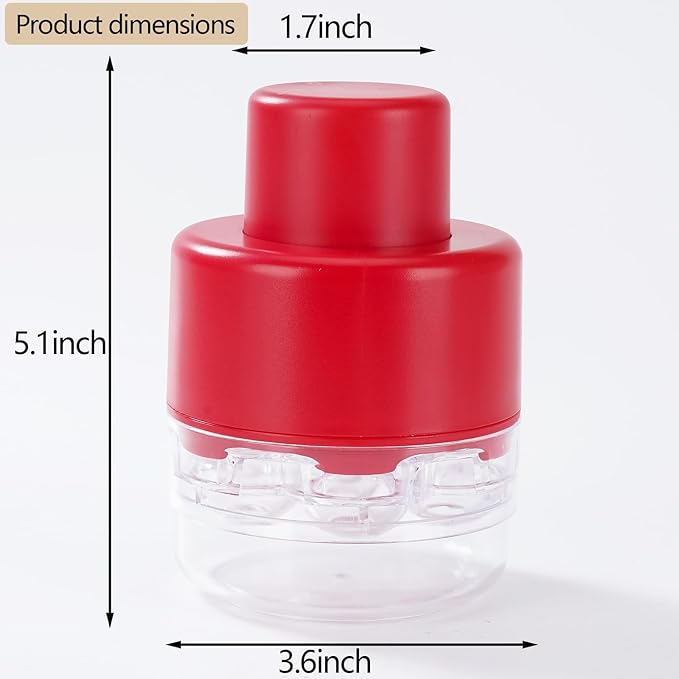 Cherry Pitter, Heavy-Duty 7-in-1 Olive and Cherry Pitters Corer Tool with Space-Saving Lock Design, Multi-Function Cherries Stoner Seed Remover Tool for Making Cherry Jam (Wine Red)