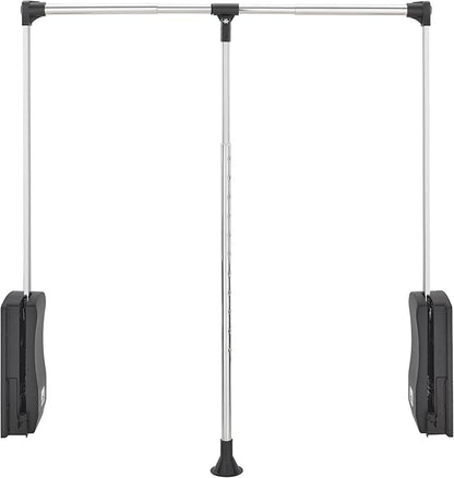 Rev-A-Shelf CPDR-2635 26 to 35 Inch Adjustable Side Mounted Pull Down Closet Rod with Telescoping Handle and Mounting Hardware, Chrome