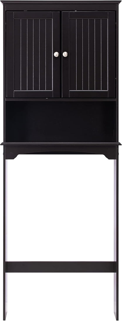Spirich Over The Toilet Cabinet for Bathroom Storage, Above Toilet Storage Cabinet with Doors and Adjustable Shelves, Espresso