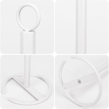 NearMoon Bath Toilet Paper Holder Stand, Freestanding Tissue Paper Storage with Reserve, Space Toilet 4 Rolls Holder for Bathroom/Kitchen Countertop-All Metal (2 Pack, White)