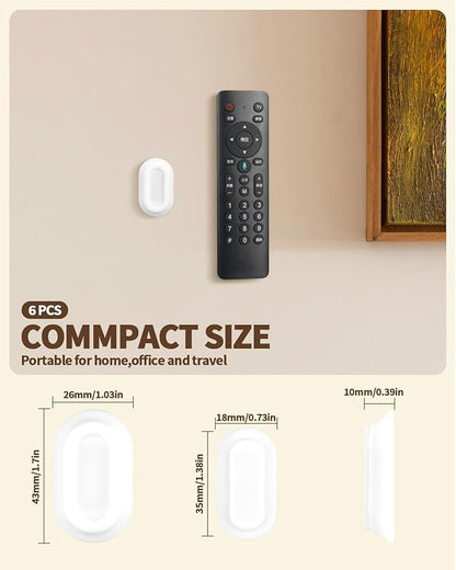 4 Pack Strong Magnetic Remote Control Holder, Self-Adhesive Silicone Remote Holder Wall Mount for TV, Fan, Air Conditioner Remote Control