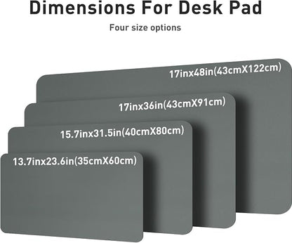 Aothia Leather Desk Protector, Mouse Mat, Non-Slip PU Leather Blotter, Laptop Desk Mat, Waterproof Writing Pad for Office and Home (Jungle Green, 36" x 17")