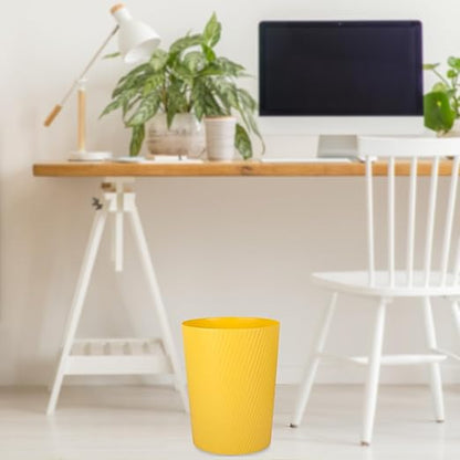 UUJOLY Small Trash Can Wastebasket Garbage Can Container Bins for Bathrooms, Laundry Room, Kitchens, Offices, Kids Rooms, Dorms (Yellow)