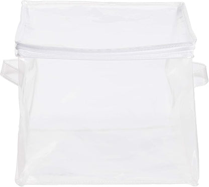 Amazon Basics Clear Zippered Storage Bags for Closet Organization, Stackable Clothing and Linen Storage Containers, 6-Pack