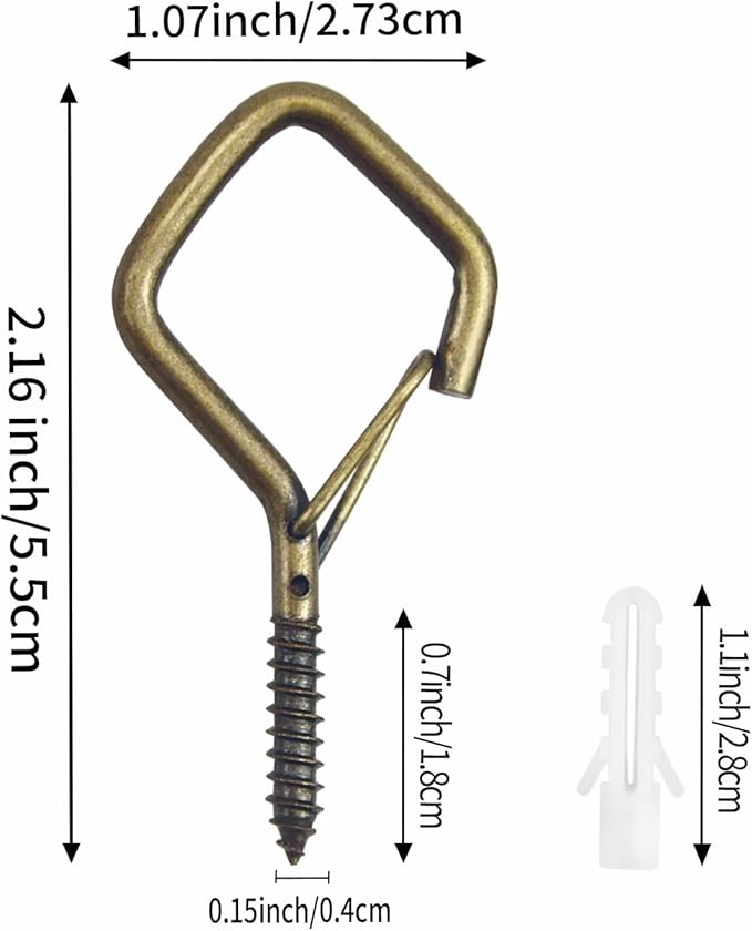 30 Pcs Bronze Eye Hooks Screw Heavy Duty,Ceiling Hooks for Hanging Plants,String Lights,Cup,Wind Chime,Bird Feeders. Plant Hanger Indoor&Outdoor