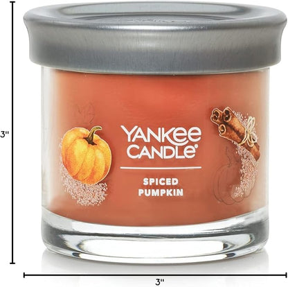 Yankee Candle Small Tumbler Scented Candle with up to 40 Hour Burn Time, Premium Plant Wax Blend for Consistent Burn, 4.3 oz Tumbler Candle with Room Filling Fragrance, Spiced Pumpkin