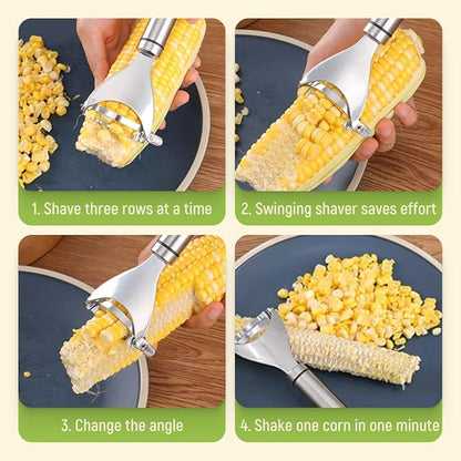 2026 Upgraded Corn Peeler, Stainless Steel Corn Cob Stripper Tool Corn Thresher from the Cob, Fast Corn Cob Separator (1 PCS)