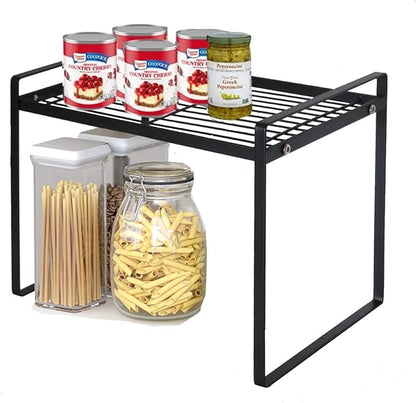 Cabinet Shelf, 13" Kitchen Counter Shelf, Metal Wire Stackable Cupboard Spice Rack, Space Saving Countertop Orgainzer and Storage Rack Shelves for Kitchen Pantry Bathroom