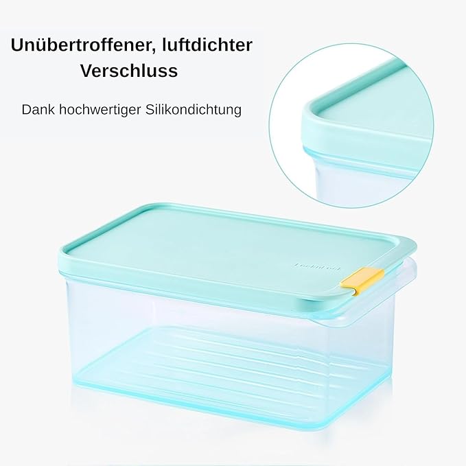 LocknLock HFL103 Freezer Fit Plastic Food Storage Container with Lid for Kitchen, Lunch, Meal Prep, and Leftovers, BPA-Free, Airtight, Leakproof, Microwave, Dishwasher-Safe, 1.05L