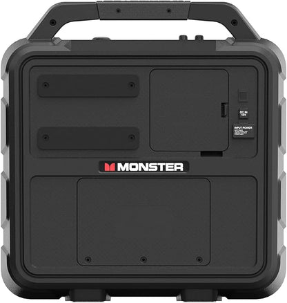 Monster Vision 2 | Portable Entertainment System with 15.6" 1080p Display & 60W Speakers | up to 25 Hours of Playtime | Dual HDMI Ports | Includes USB-C to HDMI Cable | ATSC Tuner for Portable TV use