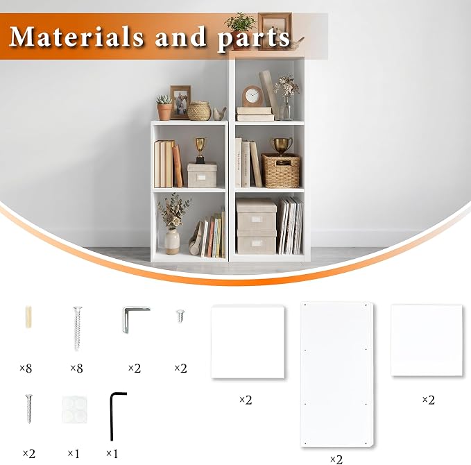 WannabeMyself【2026 Wooden Thick Frame】 3 Cube Storage Organizer with Anti-Tipping Kits, Reversible Open Back Book Shelf,Bookcase for Living Room,Bedroom,Entrance Hall,Office,11.6×36.3×13.1,White