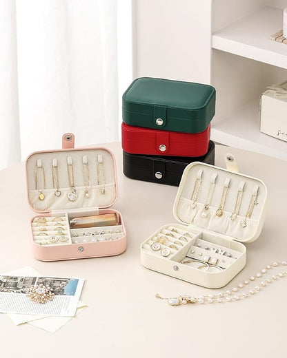 CASEGRACE Jewelry Box For Women Portable Travel Jewelry Case for Necklace Earring Rings Jewelry Holder Case Gift Box Girls