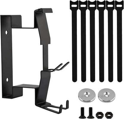 Magnetic Power Cord Organizer with 6 Cable Ties, All-Metal Cable Holder for Most Wood Pellet Smoker Grill Accessories, Magnetic Cord Management