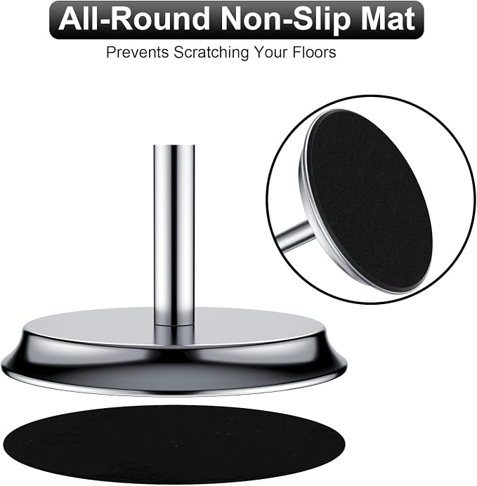 KASUNTO Toilet Paper Holder for Bathroom, Metal Free Standing Toilet Paper Storage with Rustproof, Tissue Paper Roll Stand for Bathroom Accessories (Poilshed Chrome)