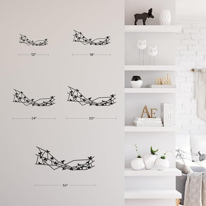 SIGNLEADER Metal Wall Art Decor Birds Perching Modern Abstract Wall Sculpture Hangings Home Decoration for Living Room, Bedroom, Bathroom, Kitchen, Outdoor - 36" Black