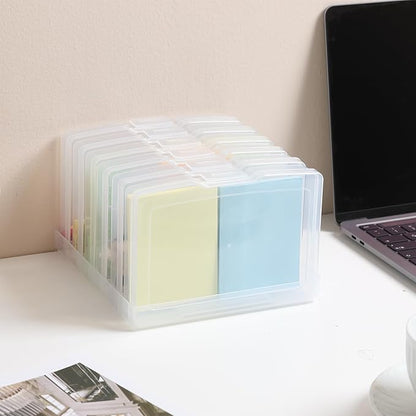 novelinks Transparent 4" x 6" Photo Storage Boxes, 6 Inner Photo Organizer Cases with Tray, Picture Storage Containers for 4x6 Prints, Craft & Memory Card Sorting Box (Clear 1Pack)
