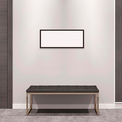 Amanti Art White Cork Board for Wall, 13x31 Vision Board with Brown Wood Frame, Medium Corkboard Office Decor for Home Organization, Rustic Farmhouse Corkboard Pinboard to display items for home