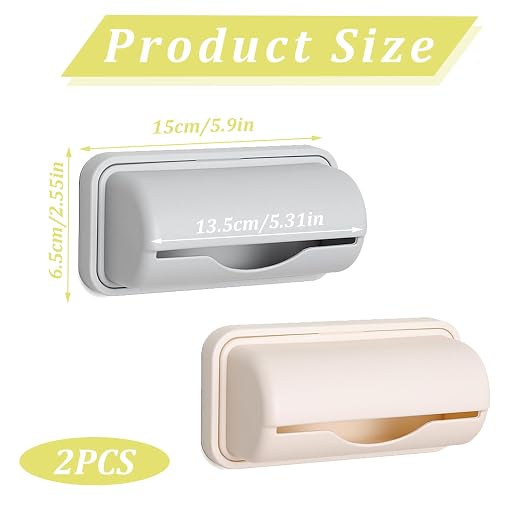2 Pcs Trash Bag Dispenser,Trash Can Liner Dispenser For Bottom Of Can,Garbage Bag Dispenser For Inside Trash Can,Wall Mount Garbage Bag Dispenser Kitchen Bathroom Toilet Storage Organization