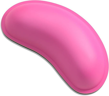 Dapesuom Mouse Wrist Rest, Ergonomic Memory Foam Mouse Wrist for Computer Desk Mats Support, PU Leather Hand Rest Pad Cushion for Gaming, Laptop, Men, Women, Pain Relief & Easy Typing, Hot Pink