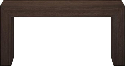 Plank+Beam Grand Console Table, 66 Inch Modern Solid Wood Sofa Table, Narrow Entryway Table for Hallway, Behind The Couch, Living Room, Foyer, Walnut Wirebrush