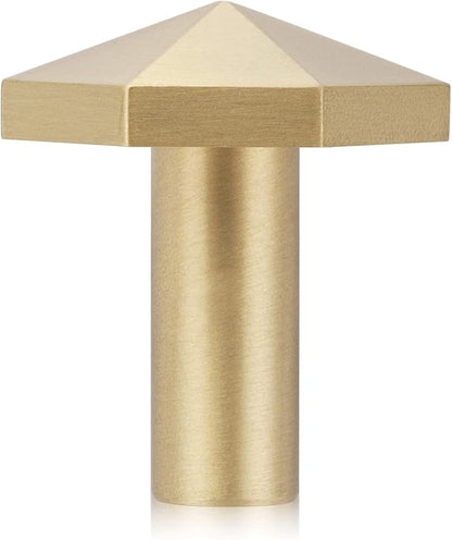 YANGQIHOME Pack of 4, Solid Brass Wall Hooks, Gold Decorative Towel Hooks, Coat Hooks, Hangers Wall Mounted (Octagon)