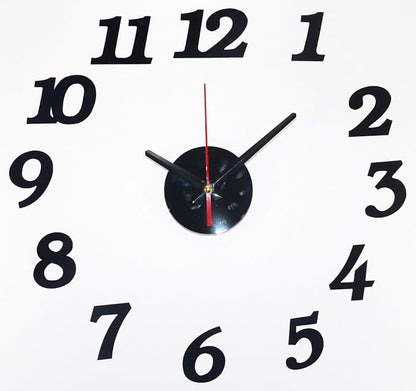 OceeK DIY Wall Clock, Modern Silent Non-Ticking, Battery Operated, 3D Quality Quartz Frameless Wall Closks,8-15" Round