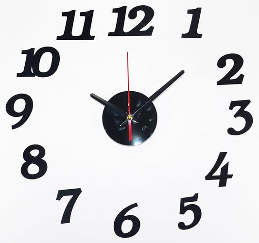 OceeK DIY Wall Clock, Modern Silent Non-Ticking, Battery Operated, 3D Quality Quartz Frameless Wall Closks,8-15" Round