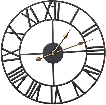 Sorbus Large Wall Clock for Living Room Decor - 16 inch Big Wall Clock Decorative - Battery Operated - Roman Numeral Analog Large Clock for Bedroom, Room, Home, Kitchen, Office, Wall Decor (Black)