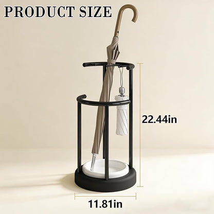 Umbrella Stand with Detachable Drip Tray, Umbrella Holder for Entryway, Rust Proof Umbrella Storage Rack for Homes, Offices, Mudrooms