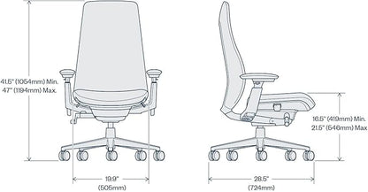 Haworth Fern Ergonomic Office Chair – Stylish and Innovative Desk Chair with Digital Knit Finish - with Lumbar Support (Lagoon)