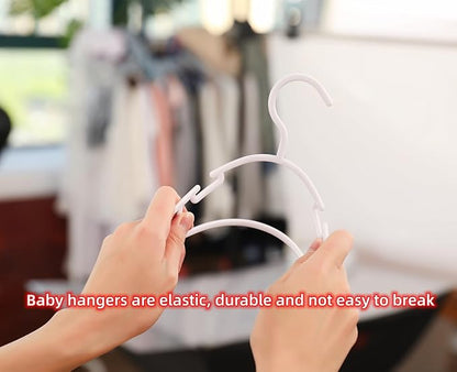 100 Pack Baby Clothes Hangers,Kids Plastic Hangers for Closet,Toddler,Infant,Child,Newborn's Coat Hangers Ideal for Laundry and Nursery's Everyday Standard Use