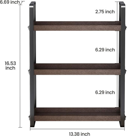 Bathroom Counter Organizer,Bathroom Countertop Organizer,Counter Shelf,Countertop Storage,Organization and Storage,Makeup Shelf,Sink Caddy(Brown 3 Tier)