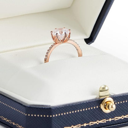 Oirlv Engagement Wedding Ring Box for Proposal Octagonal Ring Bearer Box
