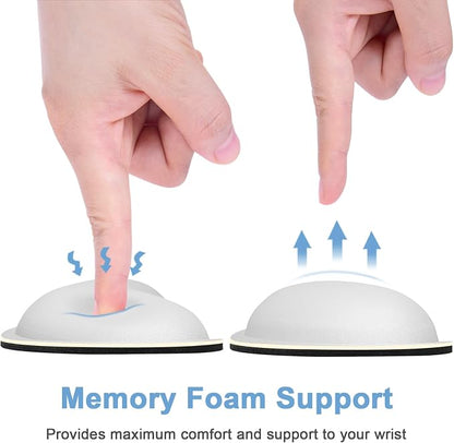 Dapesuom Mouse Wrist Rest, Ergonomic Memory Foam Mouse Wrist for Computer Desk Mats Support, Hand Rest Pad Cushion for Gaming, Office, Laptop, Men, Women, Pain Relief & Easy Typing, Space Gray