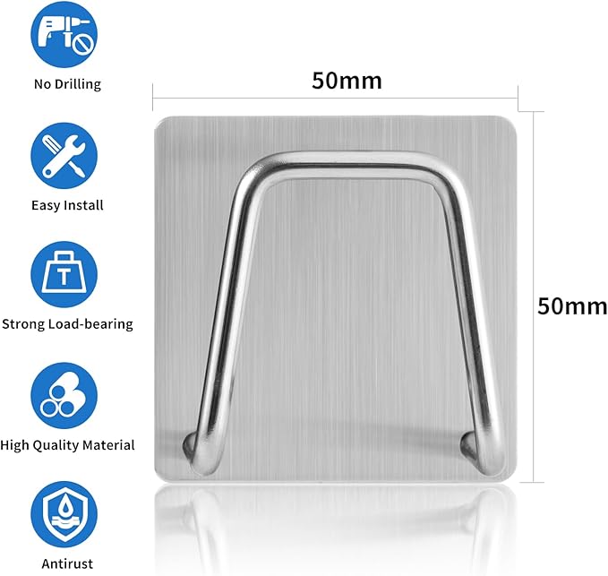 Luckyiren 2-Pack Stainless Steel Sponge Holder for Kitchen Sink - Rustproof Brushed SUS304 Sponge Caddy Organizer, Wall/Surface Mount, Drainage Design, Clutter-Free Storage